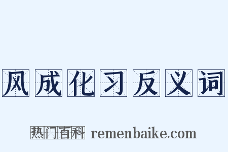 风成化习反义词是什么意思的图片